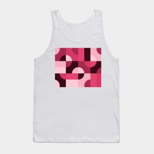 Pink Geometric Tank Top